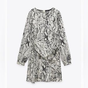 Satin dress animal print